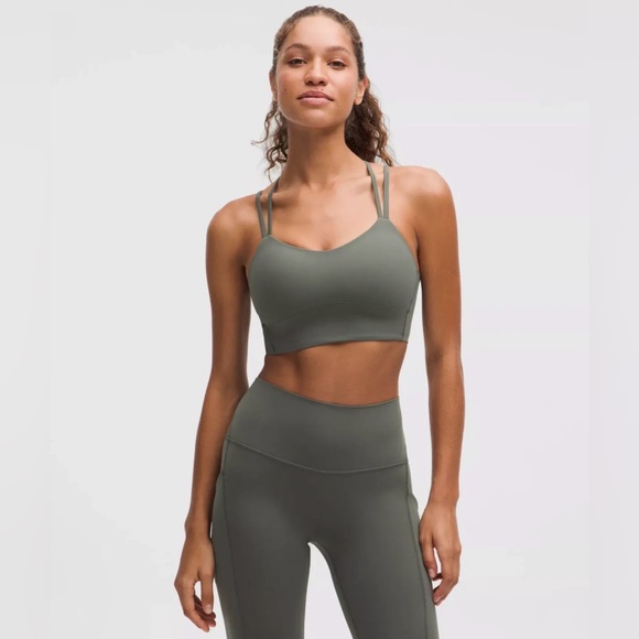 Lululemon Like A Cloud Bra Size 2 B/C Palm Deco NWT Strappy Sports Bra